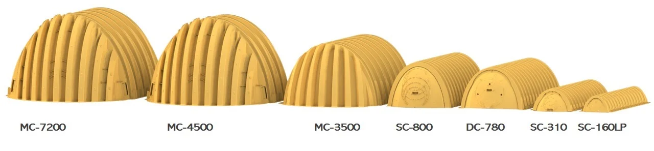 StormTech chamber models from MC-7200 to SC-160LP